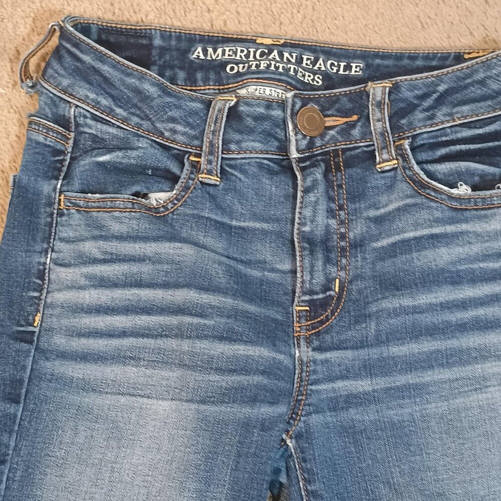 American Eagle Outfitters/Jeggings/Womens 0 Short/High Rise Super Stretch Denim